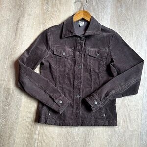 EQL In Motion Brown Corduroy Jacket Size Small